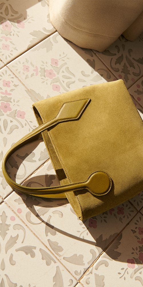 Sprout Tote Micro Herb Suede