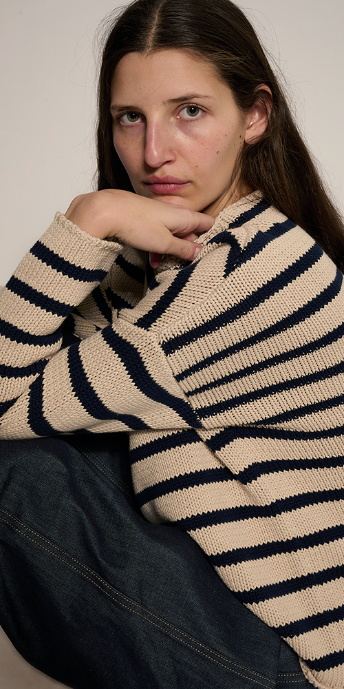 Lamis Stripe Cotton Sweater