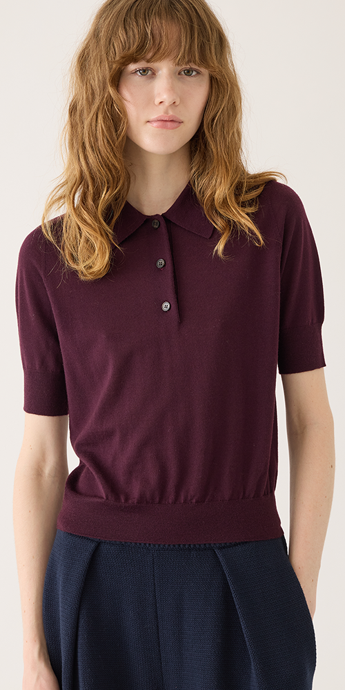 Jarvis Superfine Merino Wool Polo Top