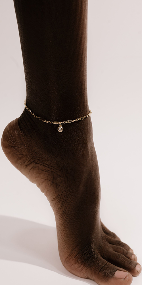 Day Dreamer Anklet with Crystal Charm