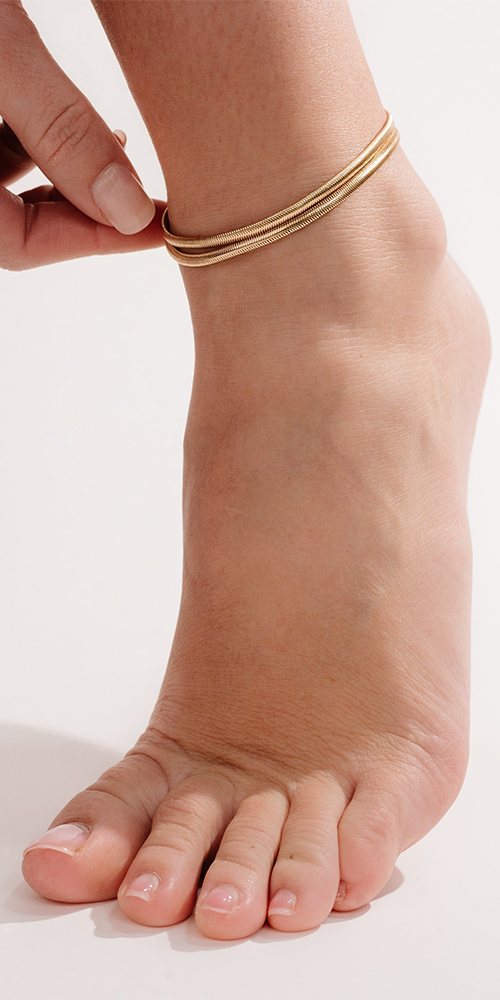 Slinky Snake Double Chain Anklet