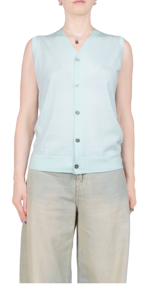 Wool Cashmere Button Vest