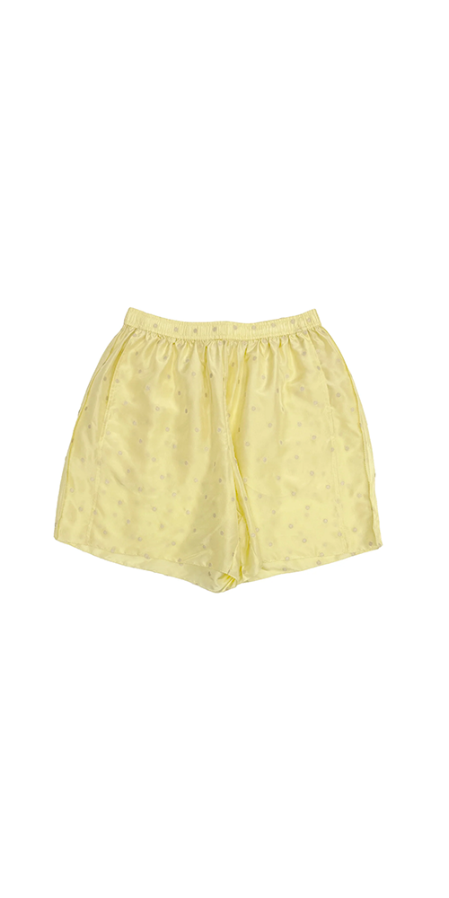 Embroidered Dot Boxers Chamomile