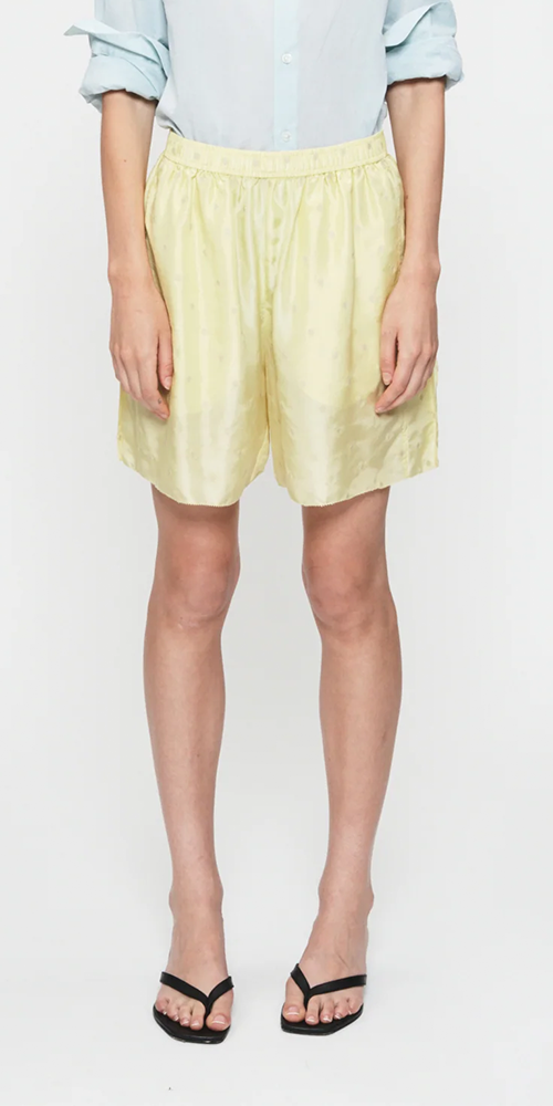 Embroidered Dot Boxers Chamomile