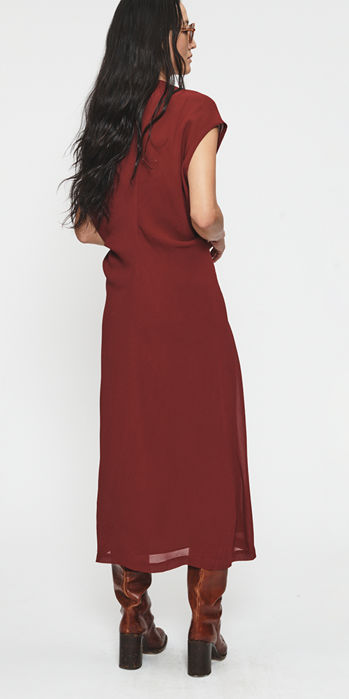 S-Curve Dress Bordeaux
