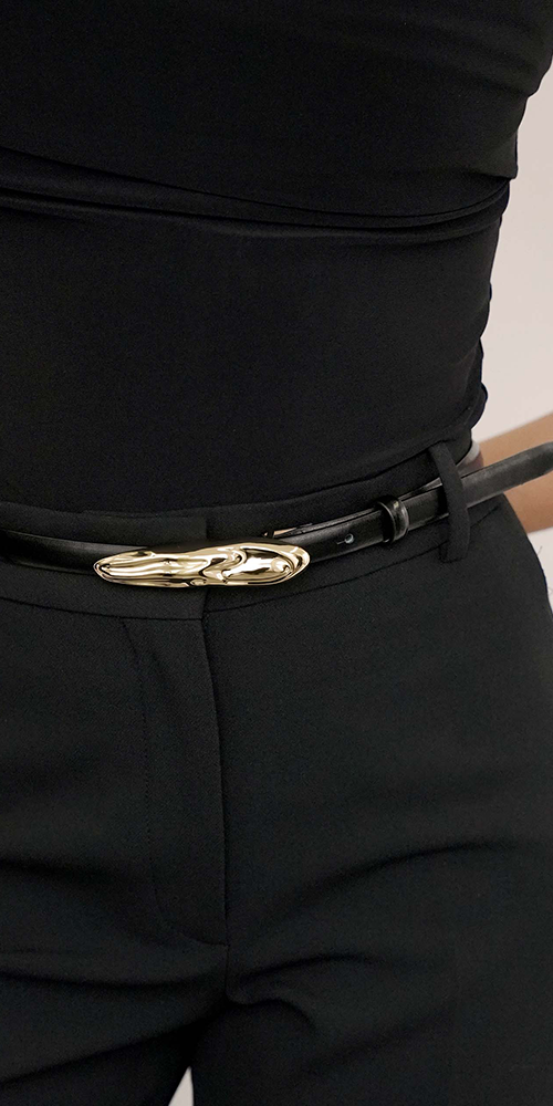 Liquid Luxe Belt in Black