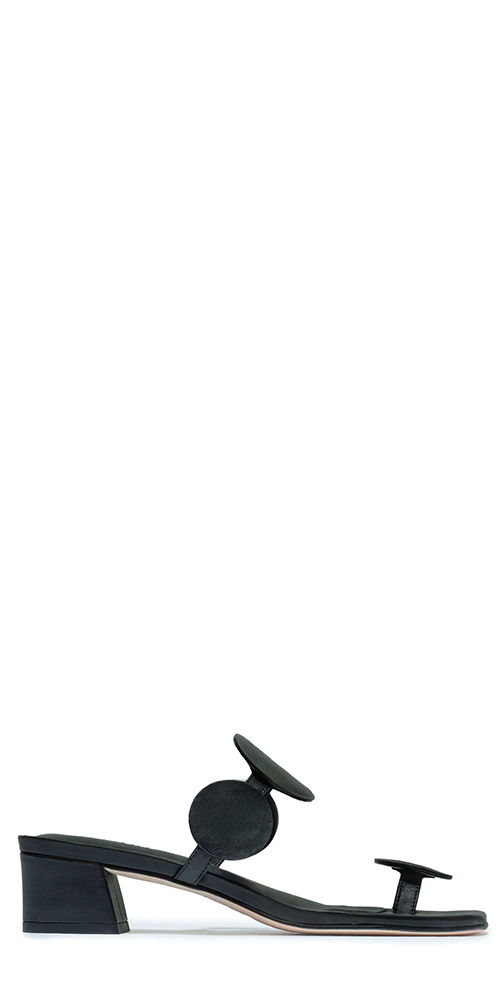 Jupiter Moon Low Heel Sandal Black