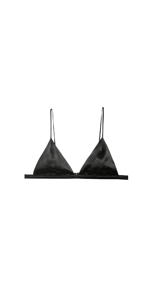 Luxe Triangle Bra Black