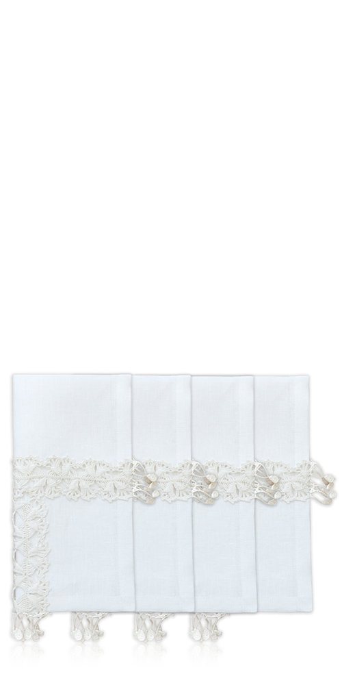 Hand Crochet Napkins, Set of 4