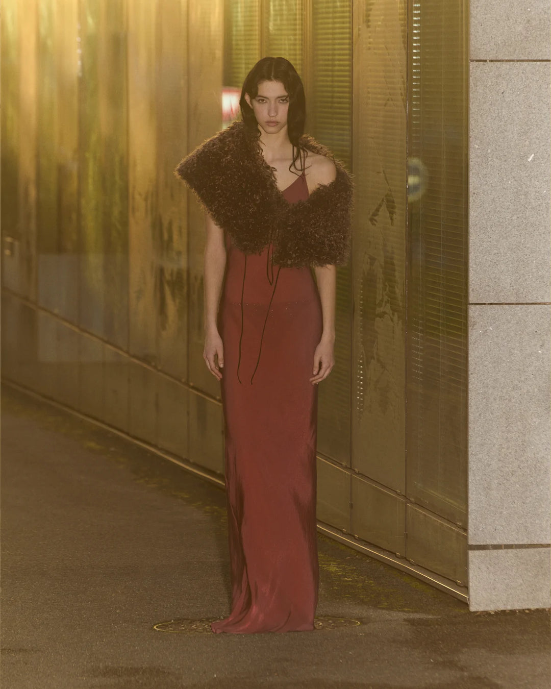 Low Back Bias Slip Dress Wine
