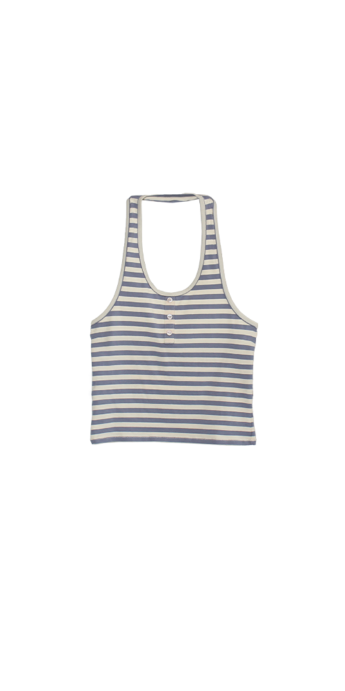 Bruna Halter Top Seaside Stripe