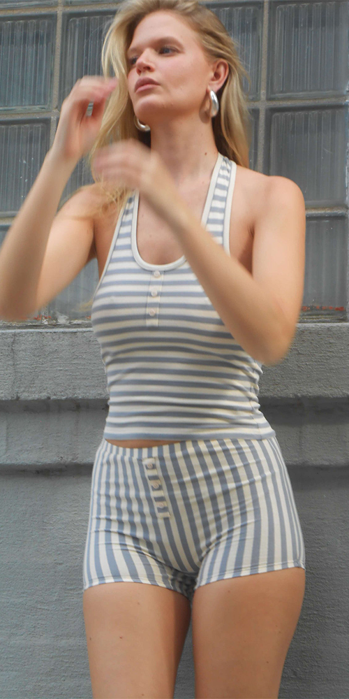Bruna Halter Top Seaside Stripe