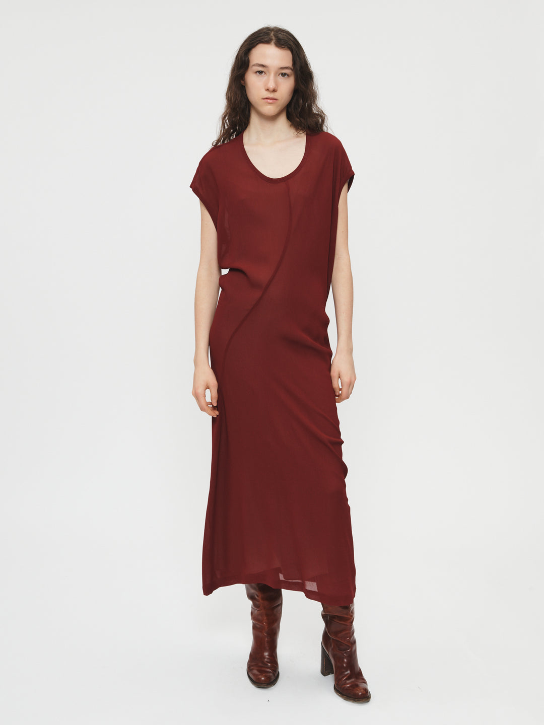 S-Curve Dress Bordeaux