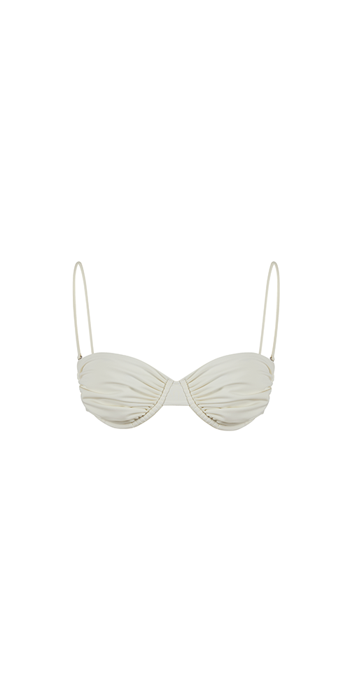 Ruched Balconette Bikni Top