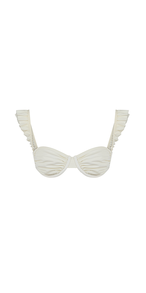 Ruffled Balconette Bikini Top