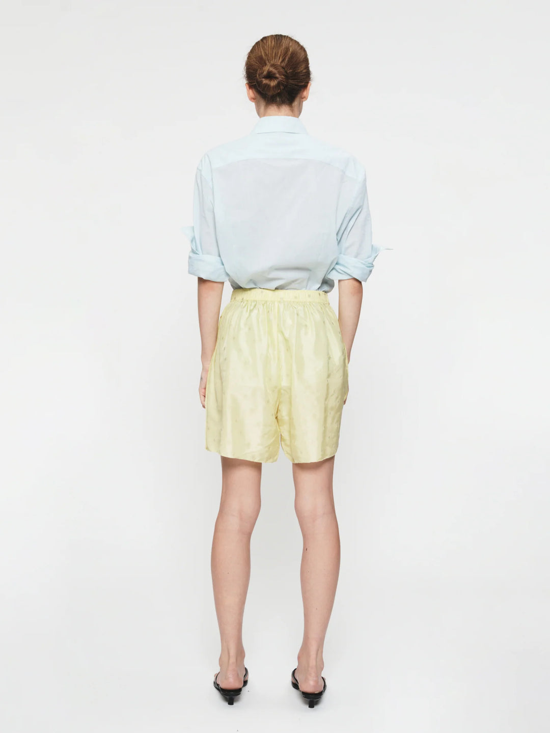 Embroidered Dot Boxers Chamomile
