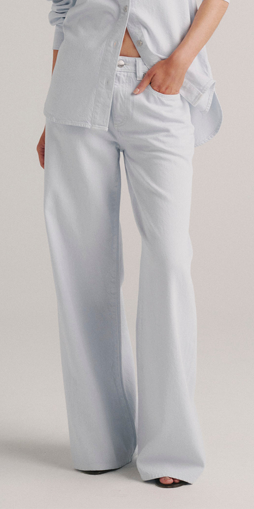 Alex Baggy Wide Leg Mid Rise 32" Jeans Mystique Blue Aura