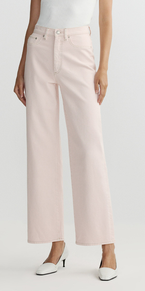 Karmine Refined Wide Leg High Rise 28" Jeans Ballet