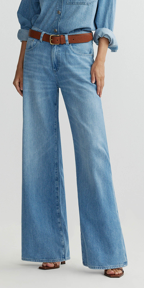Alex Baggy Wide Leg Low Rise 32” Jeans Riverbank Aura