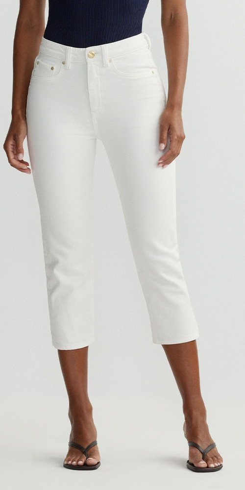 Kristy Capri High Rise 22" Jeans White