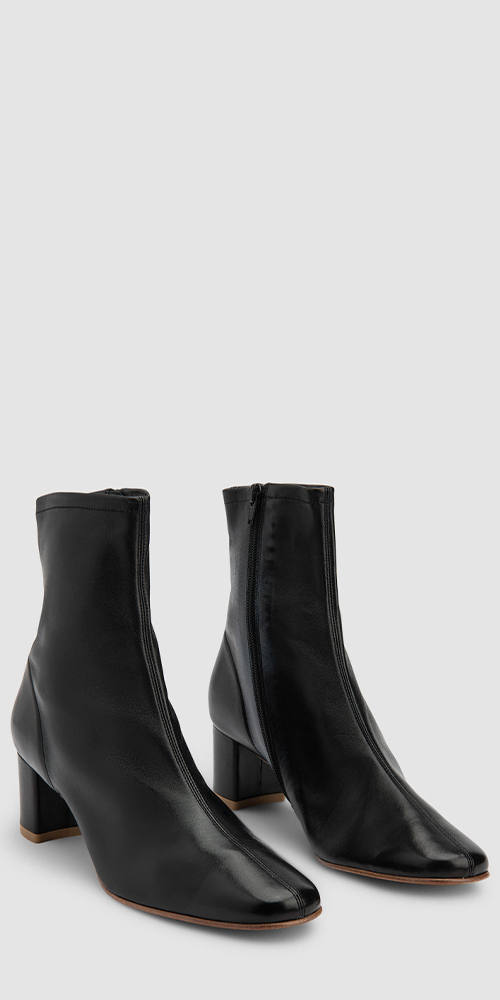 Sofia Leather Ankle Boot Black