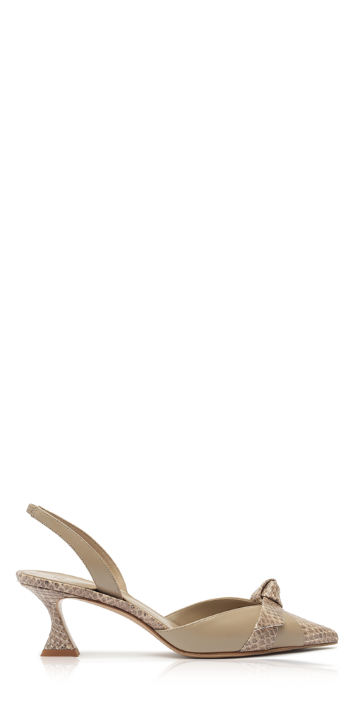 Clarita Slingback Cap Toe 60 Semolina