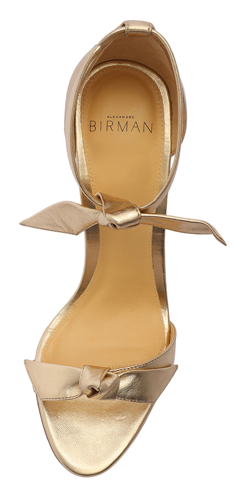 Clarita Leather Sandals 100 Golden