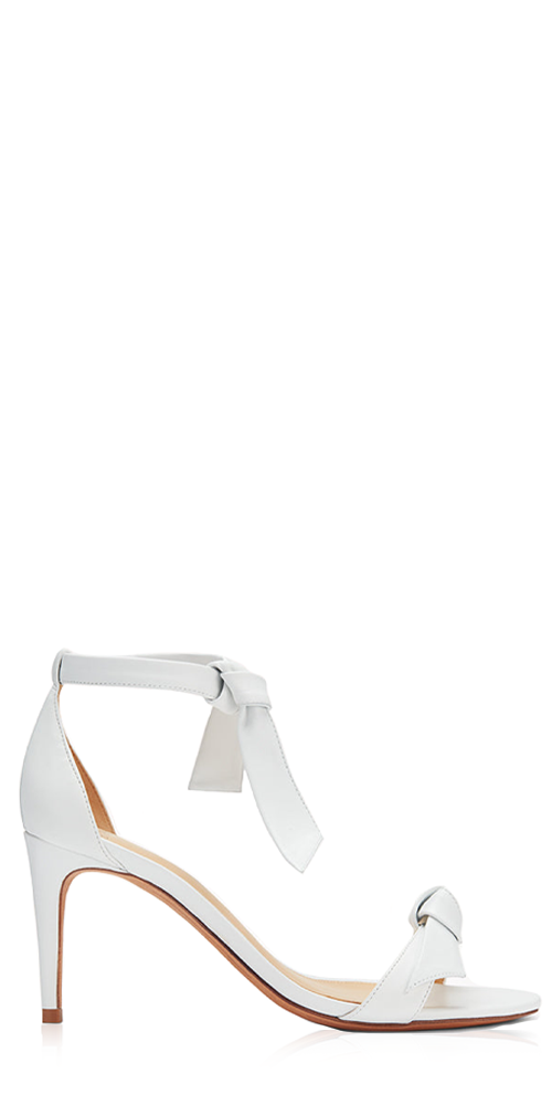 Clarita 75 Leather Sandals White