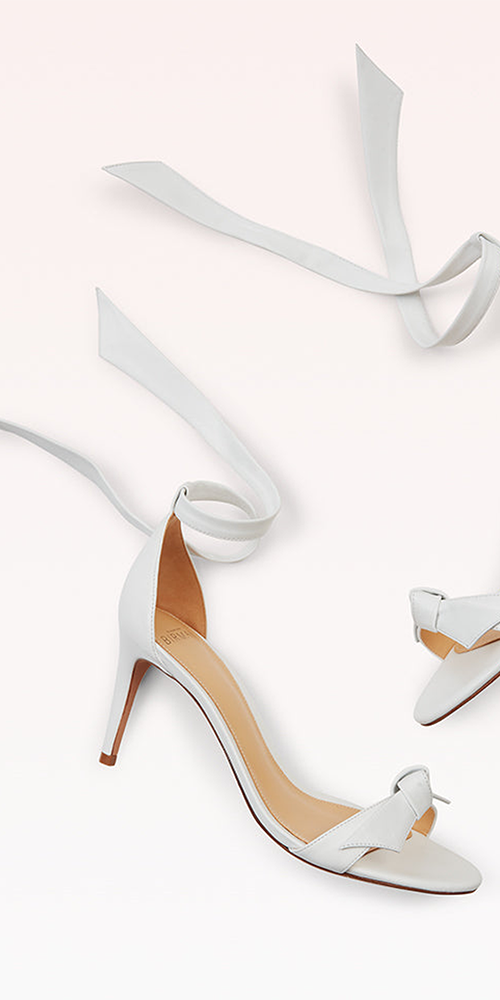 Clarita 75 Leather Sandals White