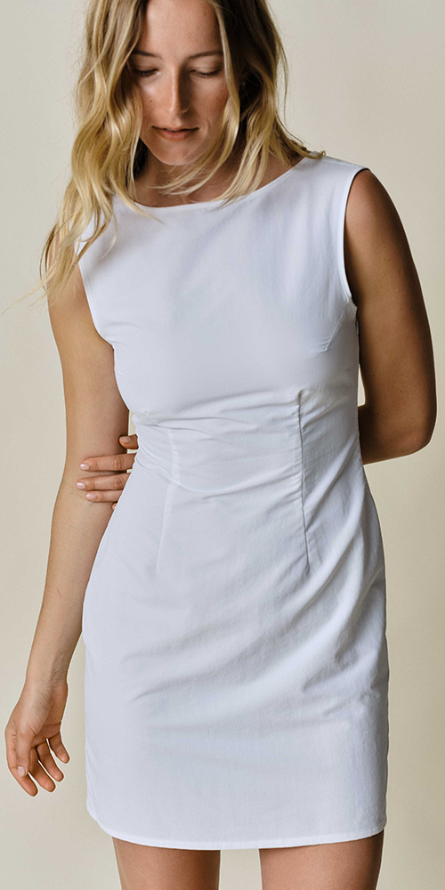 Boatneck Mini Dress