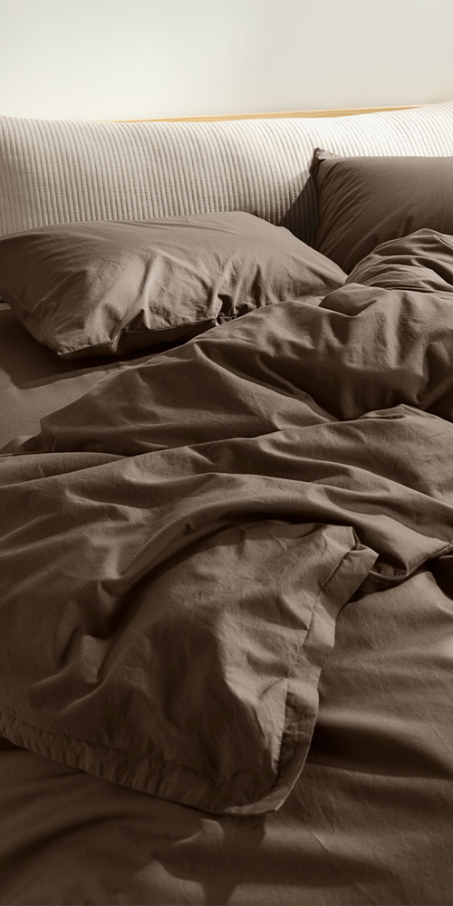 Percale Duvet Cover Warm Grey