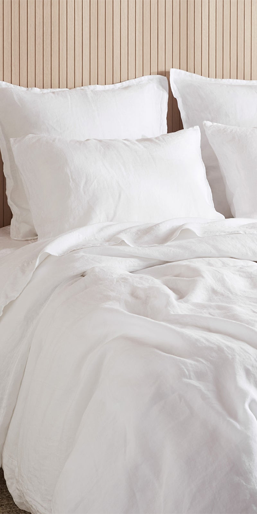 Linen Duvet Cover White