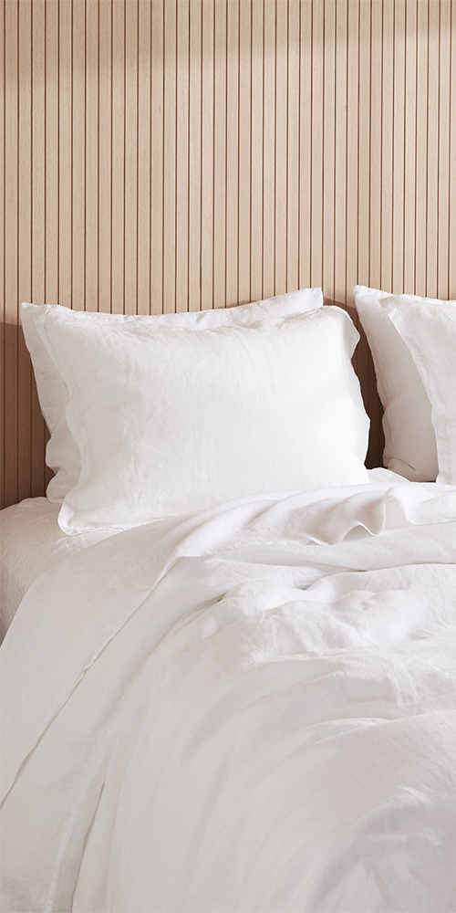 Linen Sham Set White