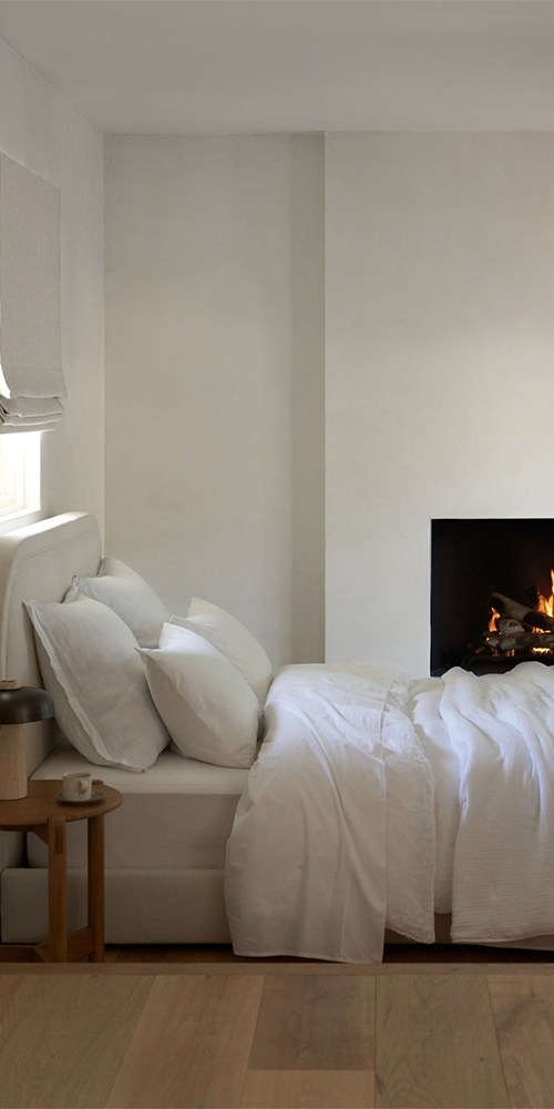 Linen Fitted Sheet White
