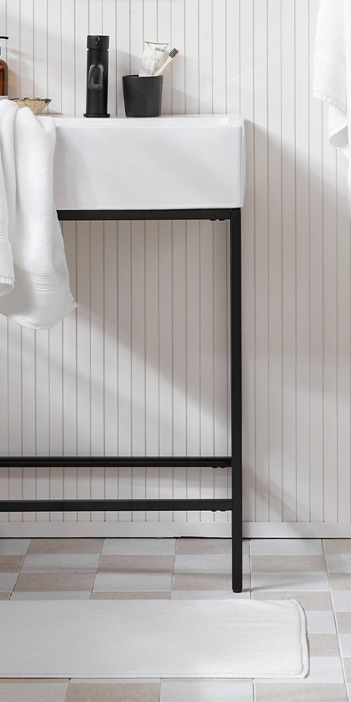 Classic Turkish Cotton Tub Mat White