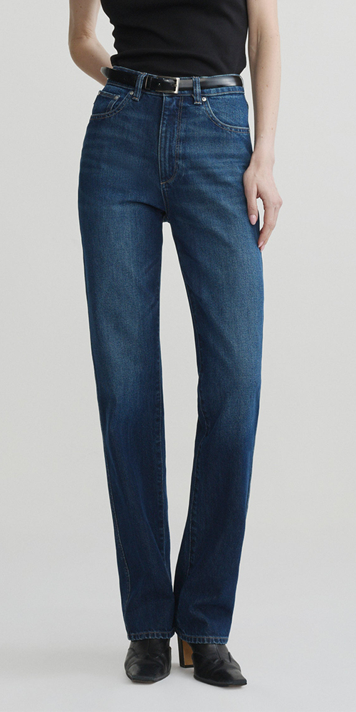 Cate Classic Straight High-Rise 31" Jeans December