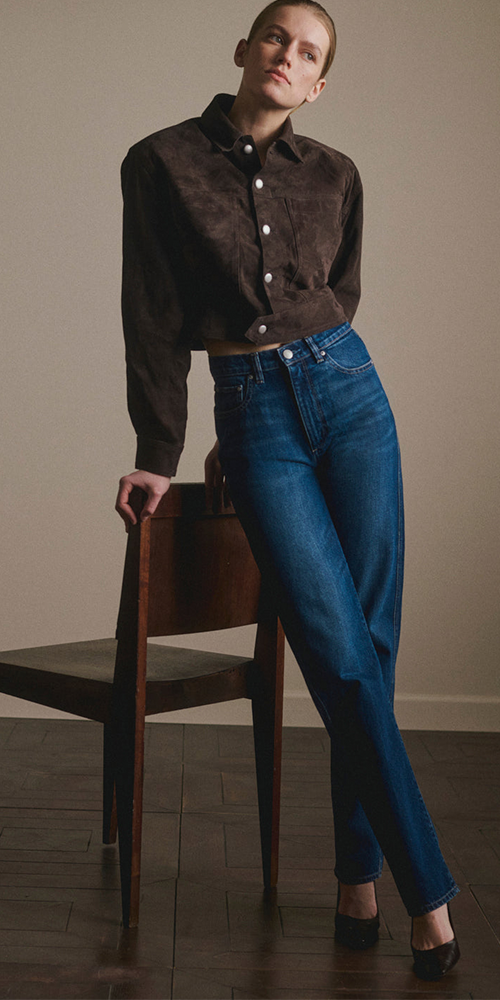 Cate Classic Straight High-Rise 31" Jeans December