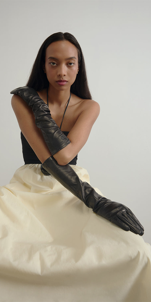 Leather Opera Gloves Ink