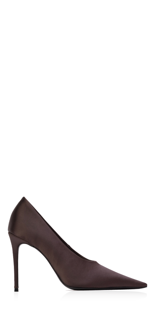 Jona 100mm Pumps Cacao Satin