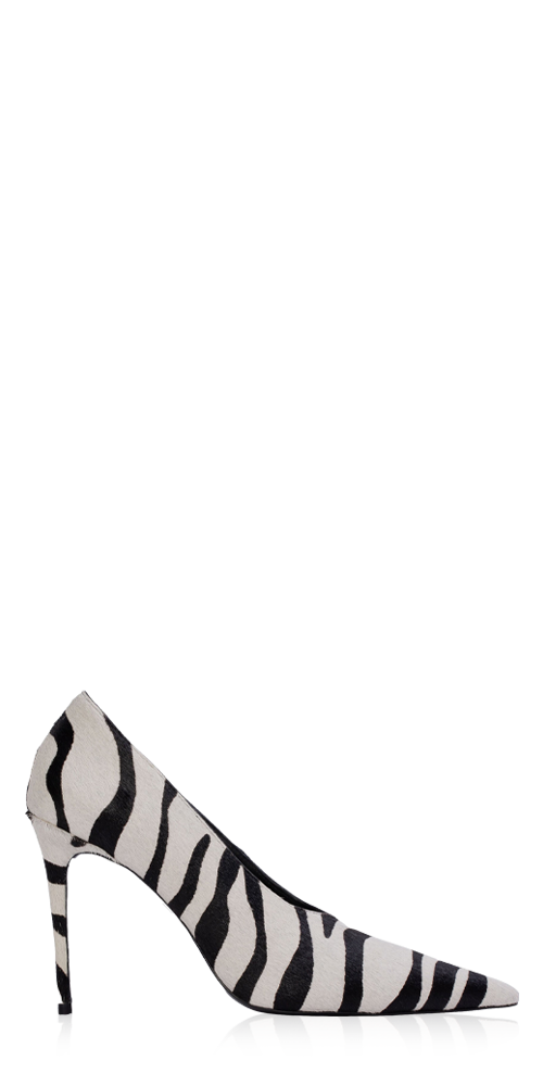 Jona 100mm Pumps Zebra Pony Hair