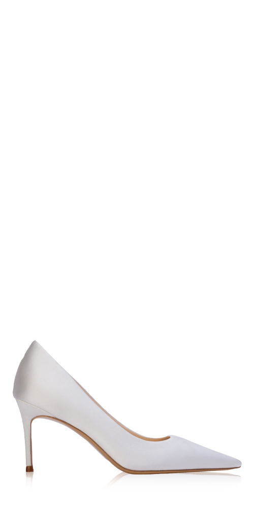 Mia 80mm Pumps White Satin