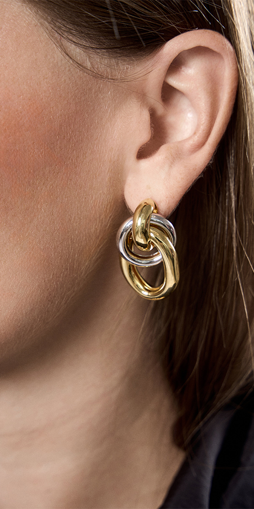 Two Tone Ami Earrings