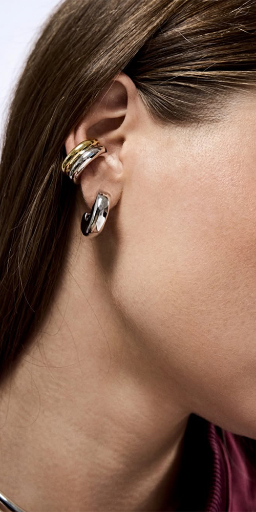 Two Tone Double Ear Cuff
