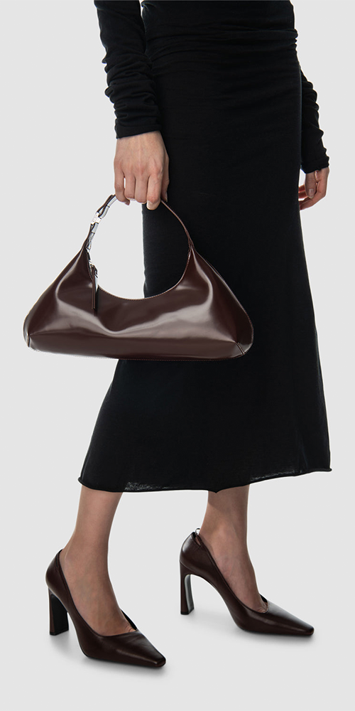 Amberette Semi Patent Top-Handle Bag