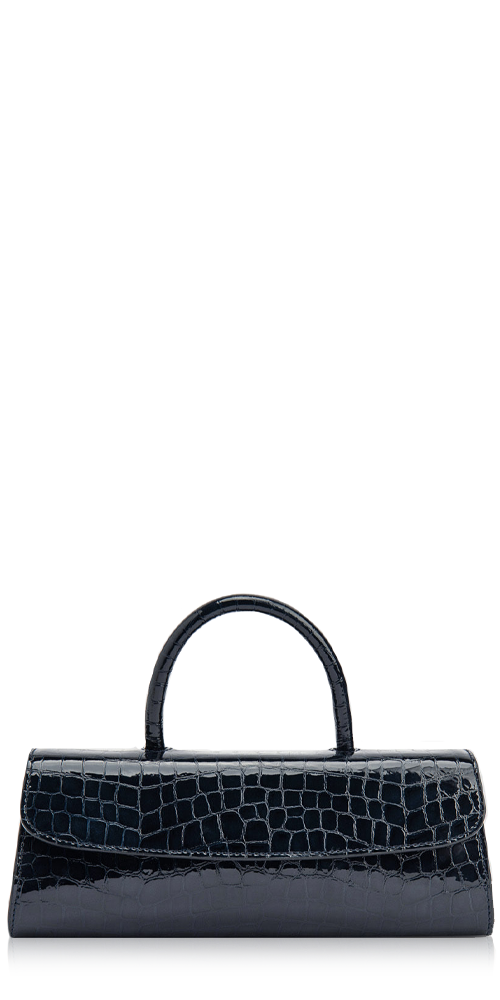Mini Longa Croco Embossed Top-Handle Bag