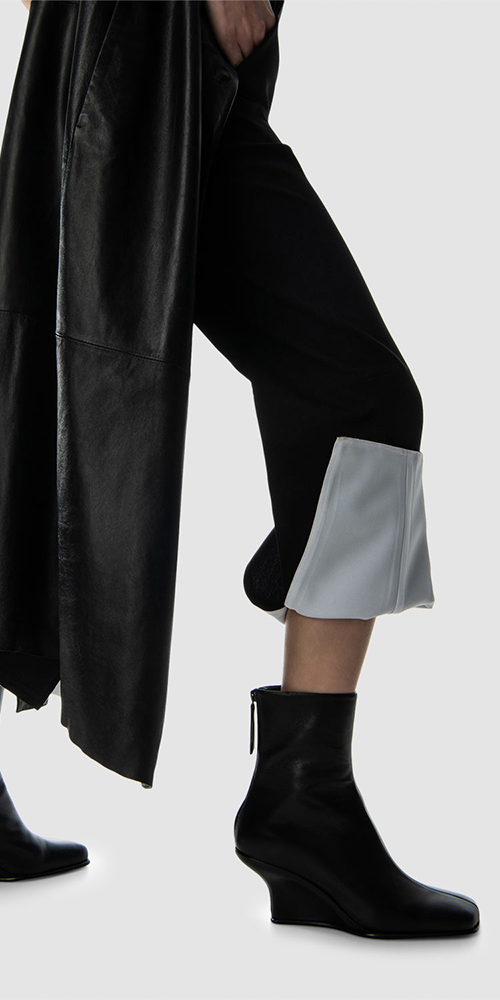 Caroo Ankle Boot Leather Ankle Boot Black