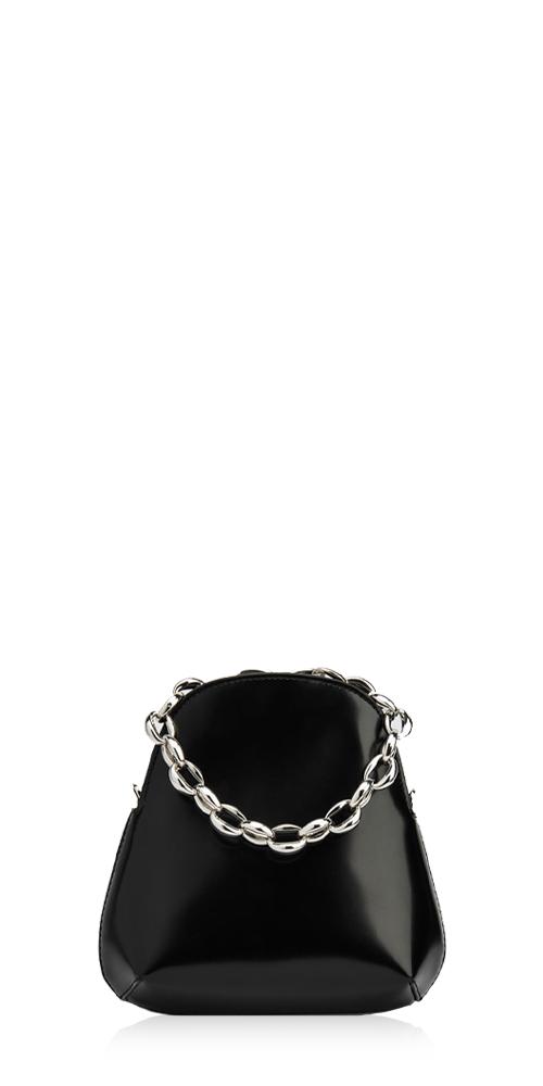 Koko Semi Patent Top-Handle Bag Black