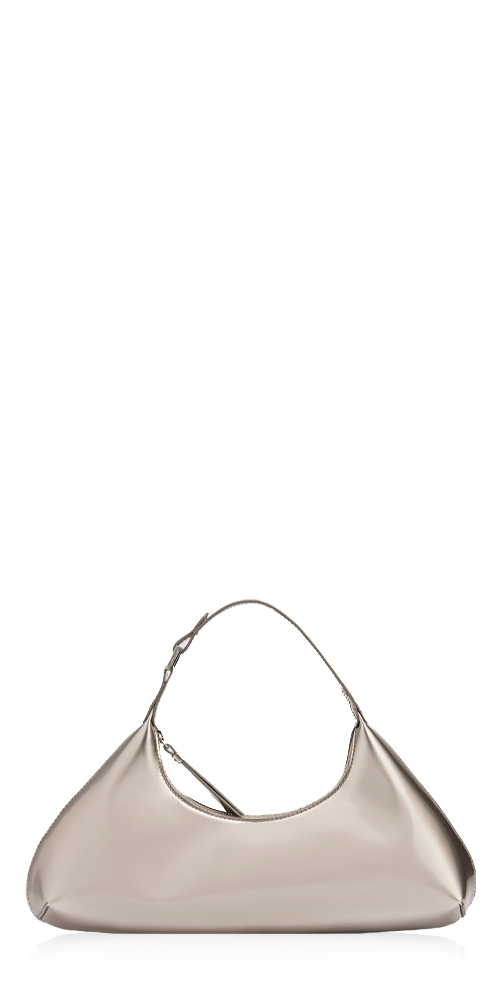 Amberette Metallic Top-Handle Bag Champagne