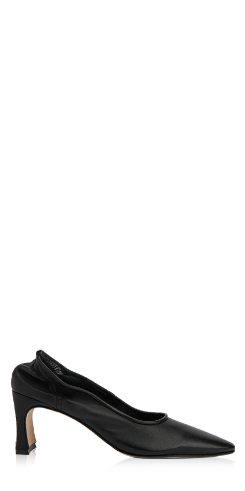 Carre 89 Leather Pump Black