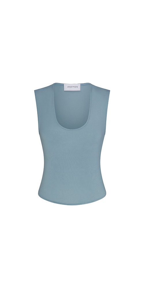 Sleeveless Top in Baby Rib